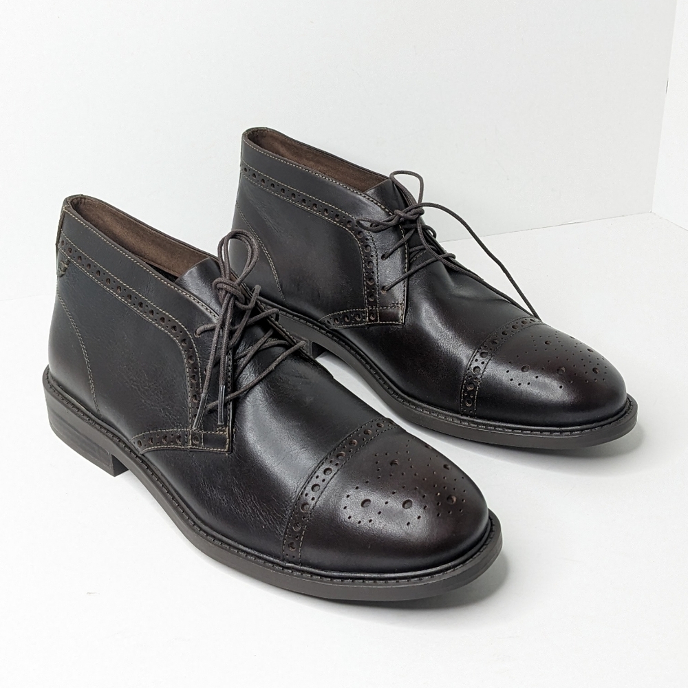 Dunham Gavin-Dun Chukka Boots, Chocolate, Mens 10.5 2e